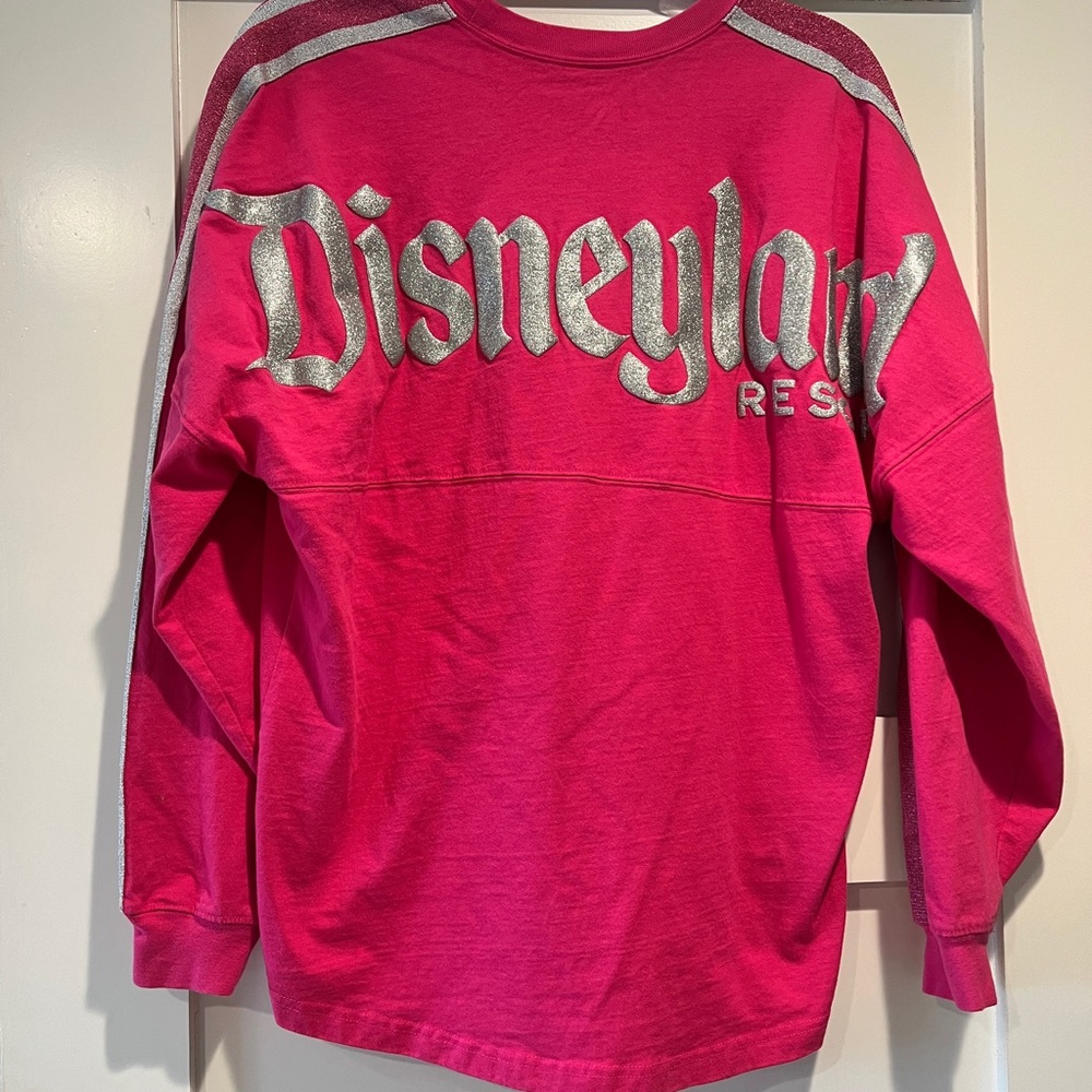 Disneyland Spirit Jersey Shirt Pink Medium Glitter